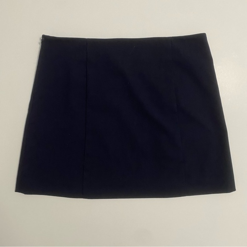 Women's Navy Blue‎ Micro Mini Skirt 2 Lined Y2K Preppy - Picture 2 of 4